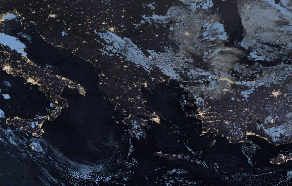 Τελευταία δορυφορική εικόνα νεφοκάλυψης