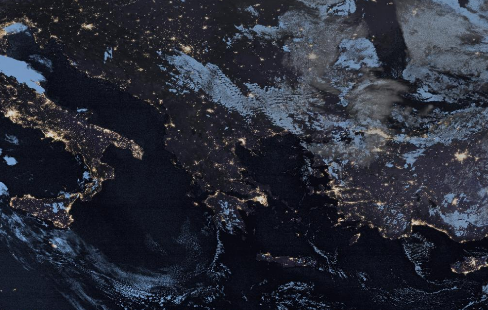 Τελευταία δορυφορική εικόνα νεφοκάλυψης