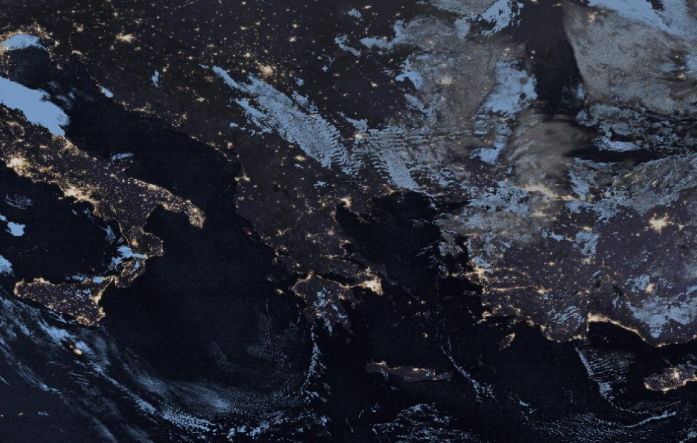 Τελευταία δορυφορική εικόνα νεφοκάλυψης