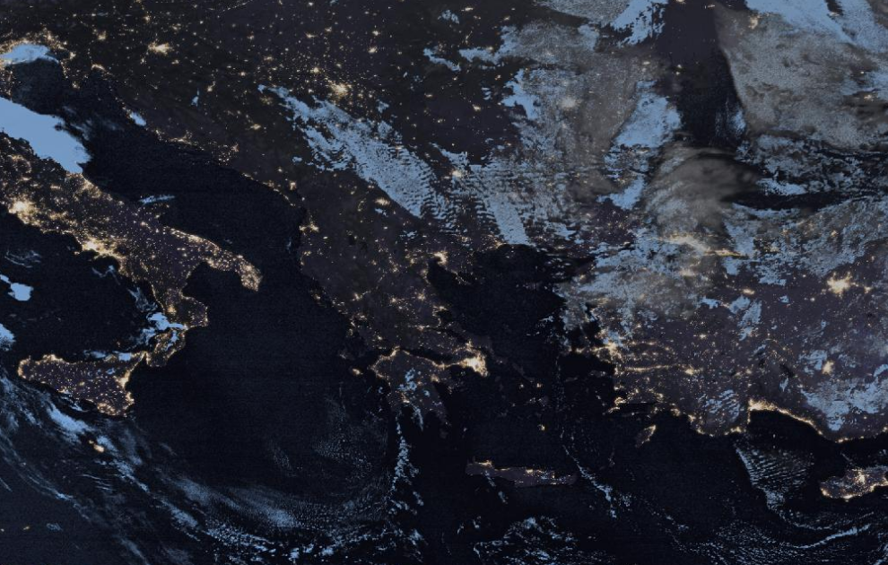 Τελευταία δορυφορική εικόνα νεφοκάλυψης