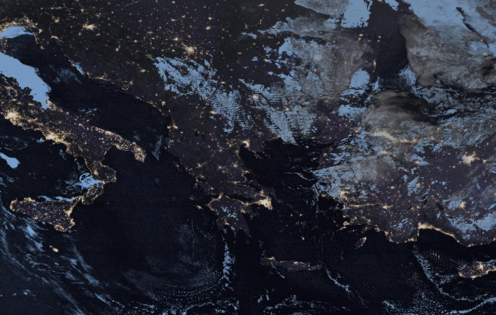 Τελευταία δορυφορική εικόνα νεφοκάλυψης