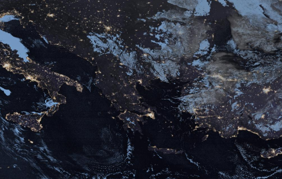 Τελευταία δορυφορική εικόνα νεφοκάλυψης