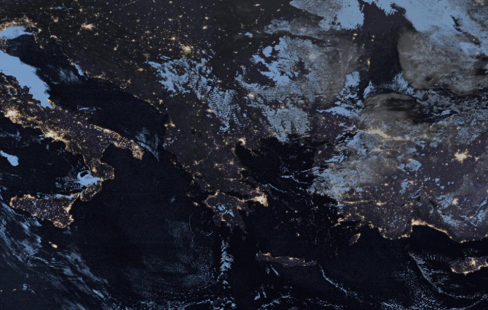 Τελευταία δορυφορική εικόνα νεφοκάλυψης