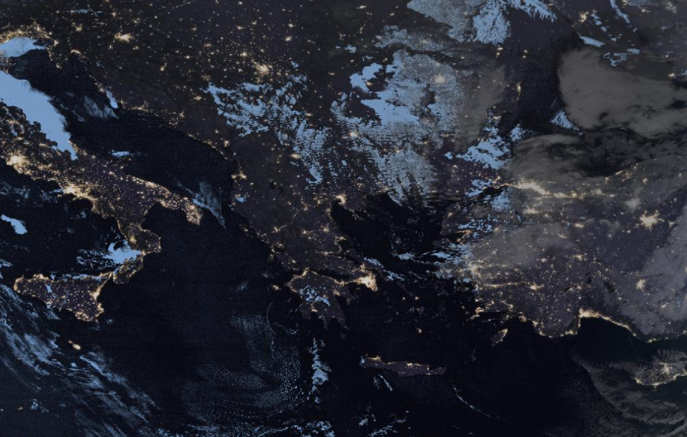 Τελευταία δορυφορική εικόνα νεφοκάλυψης