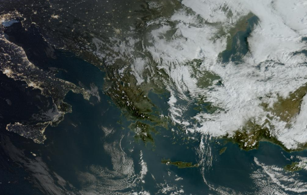 Τελευταία δορυφορική εικόνα νεφοκάλυψης