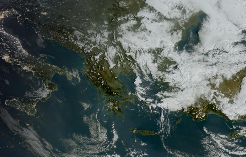 Τελευταία δορυφορική εικόνα νεφοκάλυψης