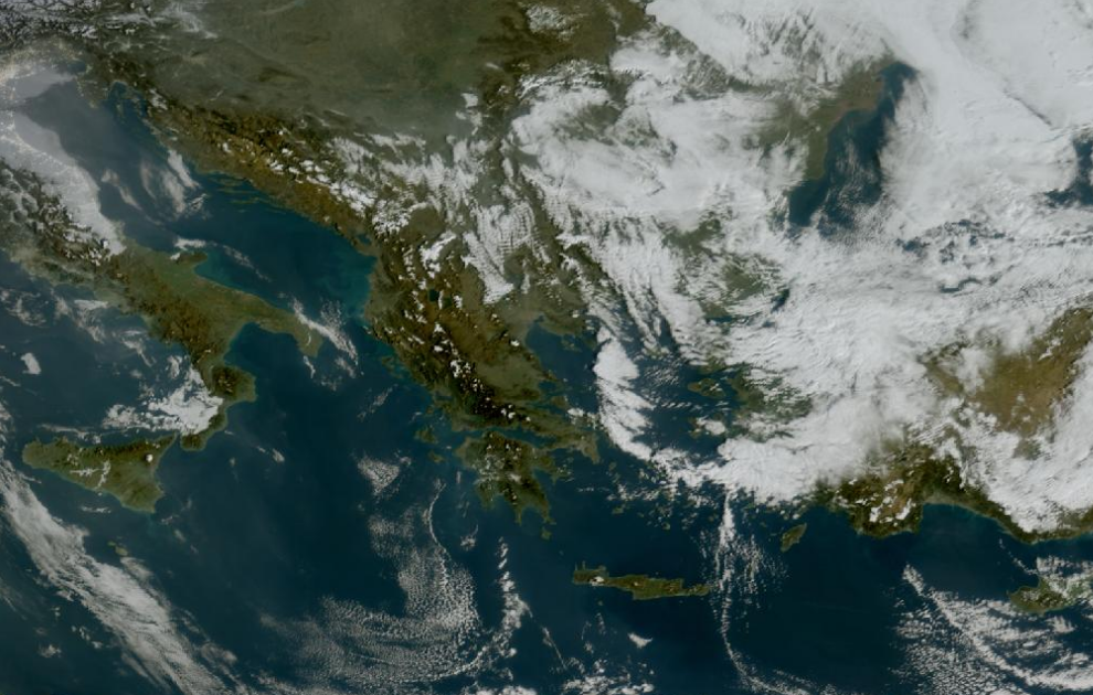 Τελευταία δορυφορική εικόνα νεφοκάλυψης