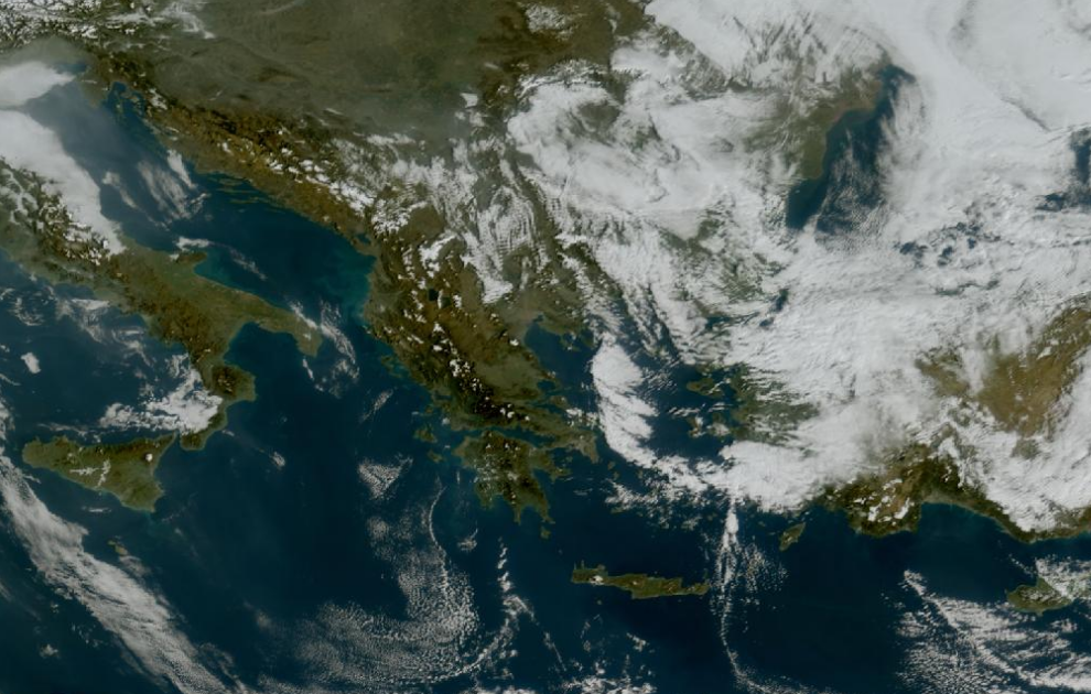 Τελευταία δορυφορική εικόνα νεφοκάλυψης