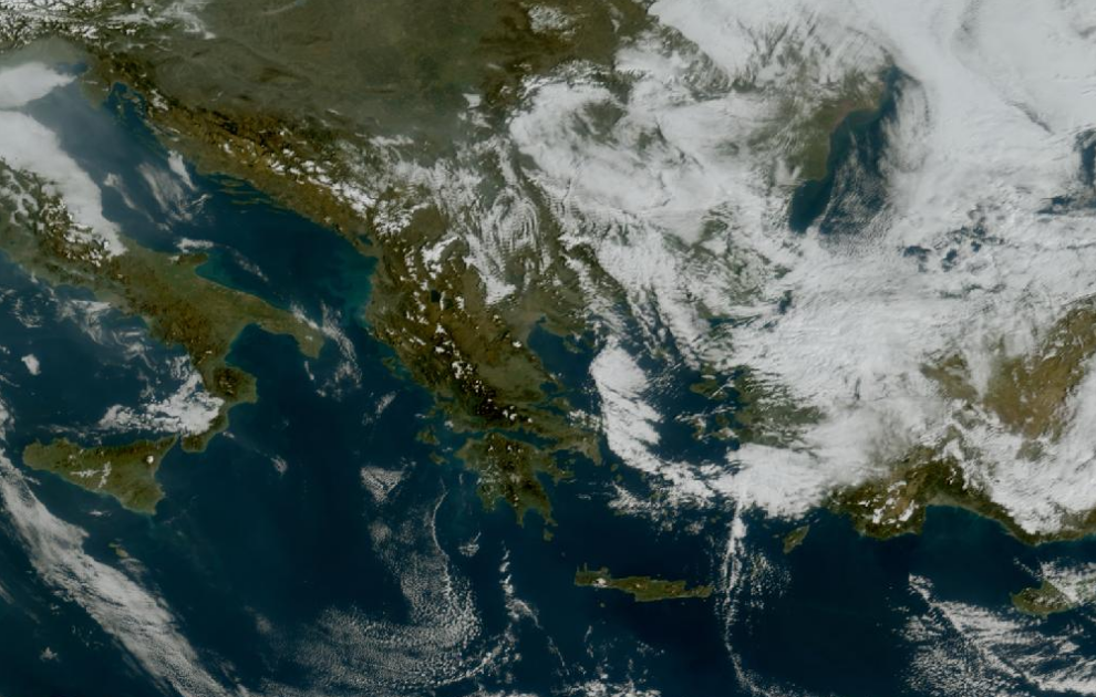 Τελευταία δορυφορική εικόνα νεφοκάλυψης