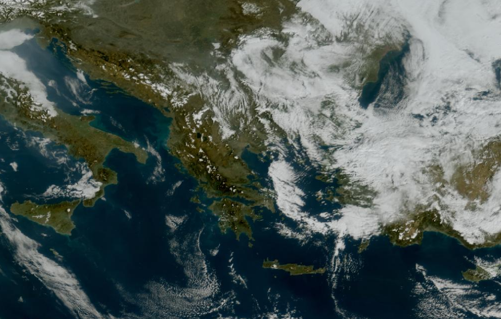 Τελευταία δορυφορική εικόνα νεφοκάλυψης