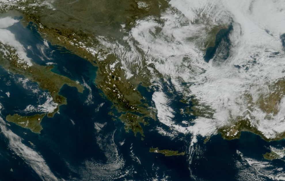 Τελευταία δορυφορική εικόνα νεφοκάλυψης