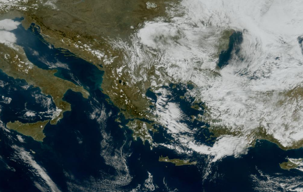 Τελευταία δορυφορική εικόνα νεφοκάλυψης