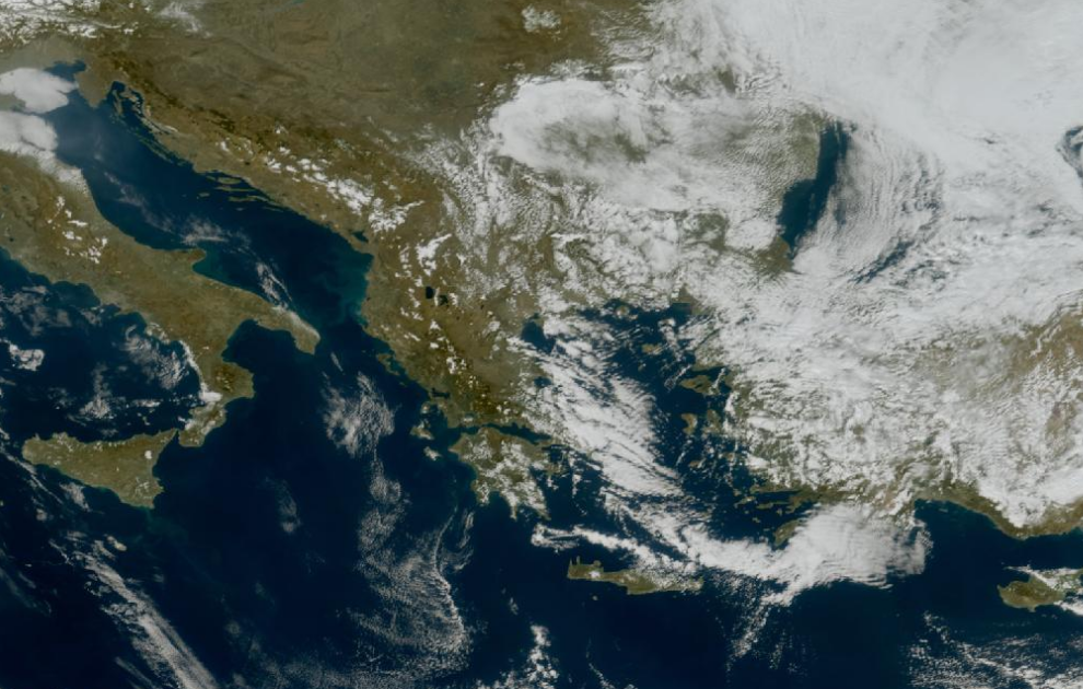 Τελευταία δορυφορική εικόνα νεφοκάλυψης