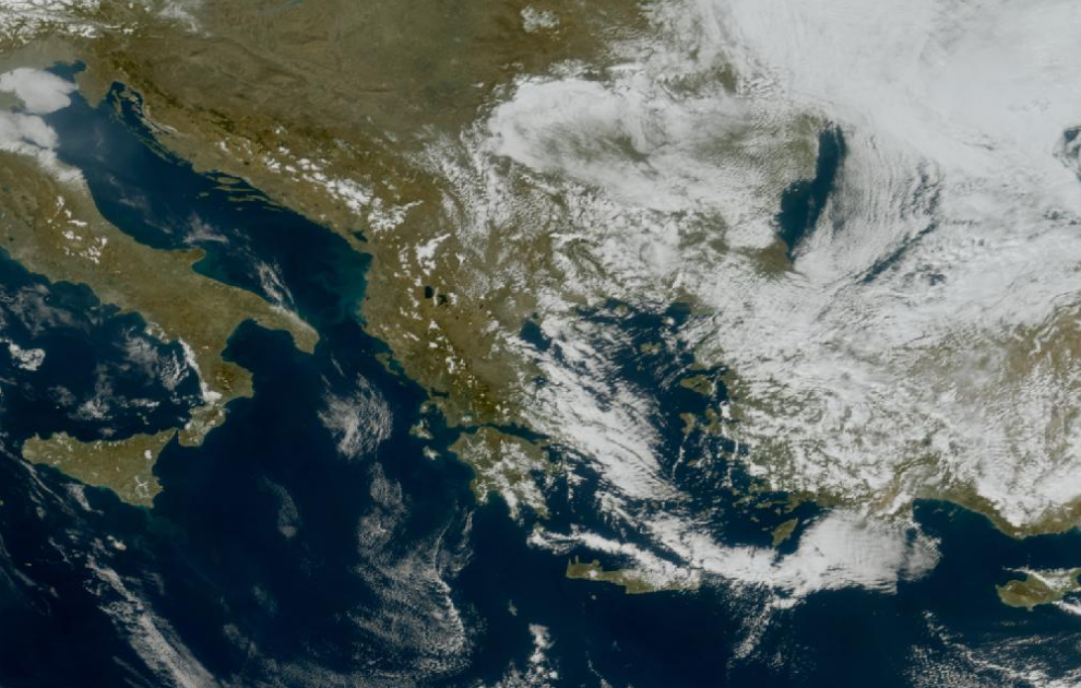 Τελευταία δορυφορική εικόνα νεφοκάλυψης