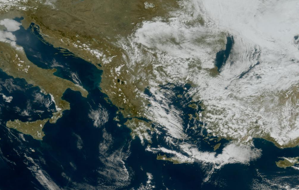 Τελευταία δορυφορική εικόνα νεφοκάλυψης