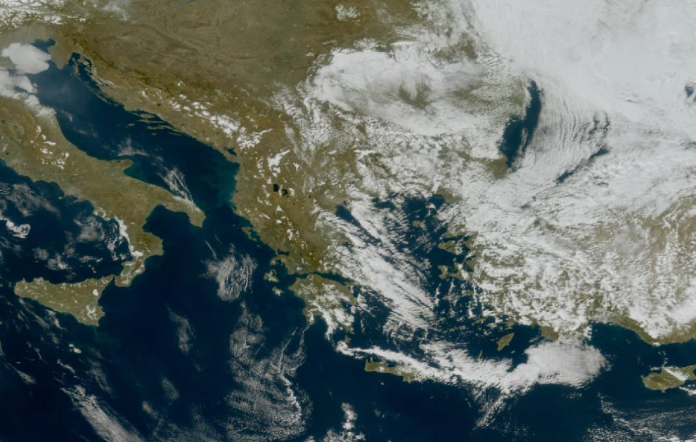 Τελευταία δορυφορική εικόνα νεφοκάλυψης