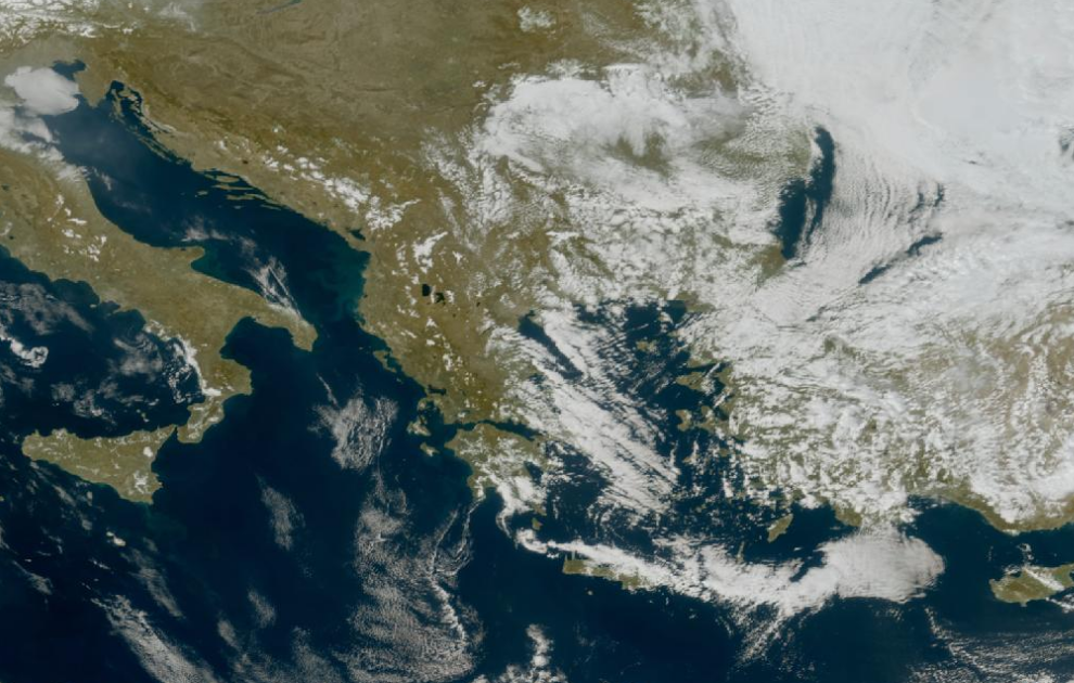 Τελευταία δορυφορική εικόνα νεφοκάλυψης