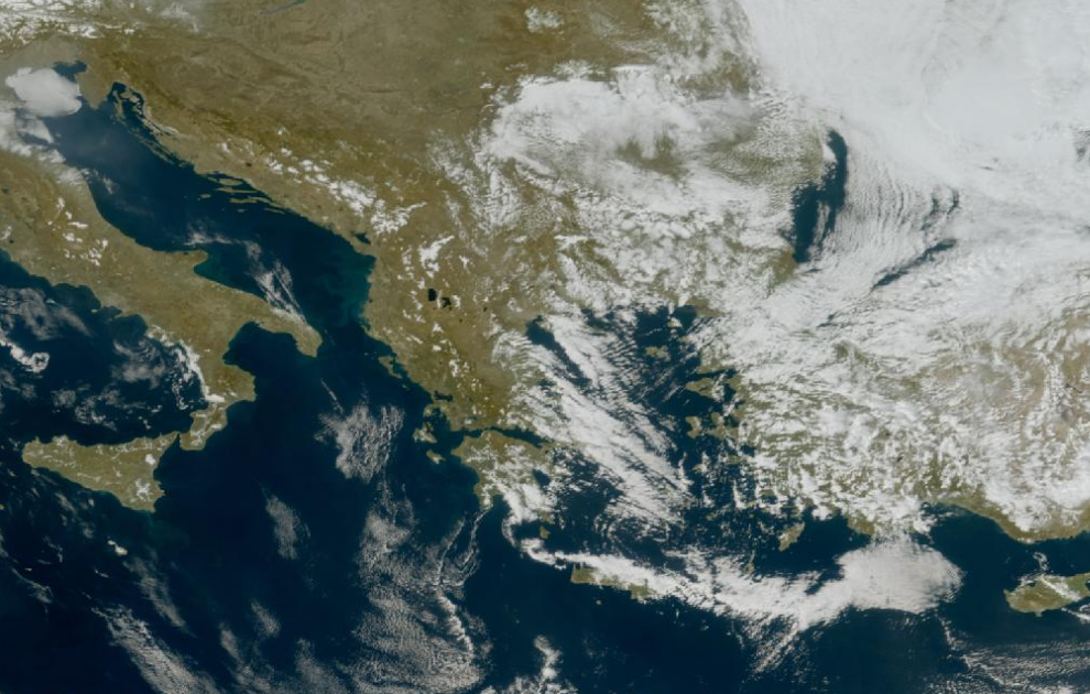 Τελευταία δορυφορική εικόνα νεφοκάλυψης