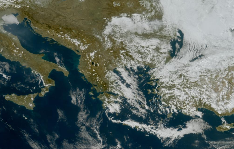 Τελευταία δορυφορική εικόνα νεφοκάλυψης