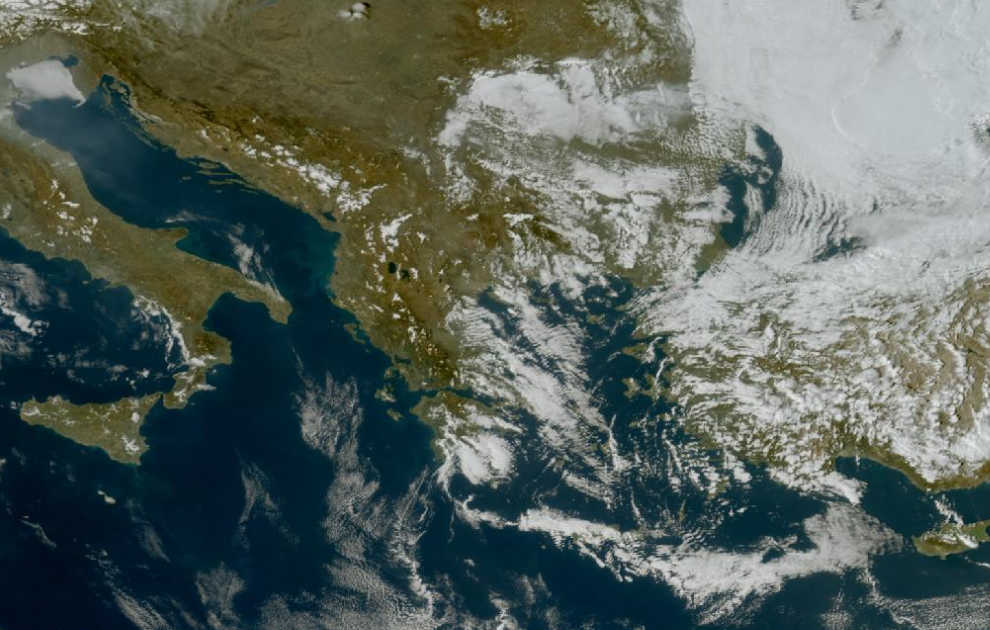 Τελευταία δορυφορική εικόνα νεφοκάλυψης