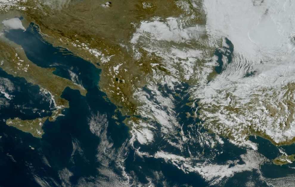 Τελευταία δορυφορική εικόνα νεφοκάλυψης