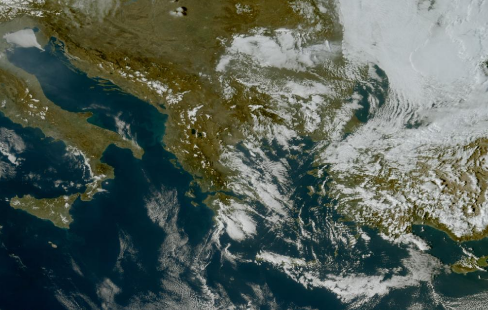 Τελευταία δορυφορική εικόνα νεφοκάλυψης