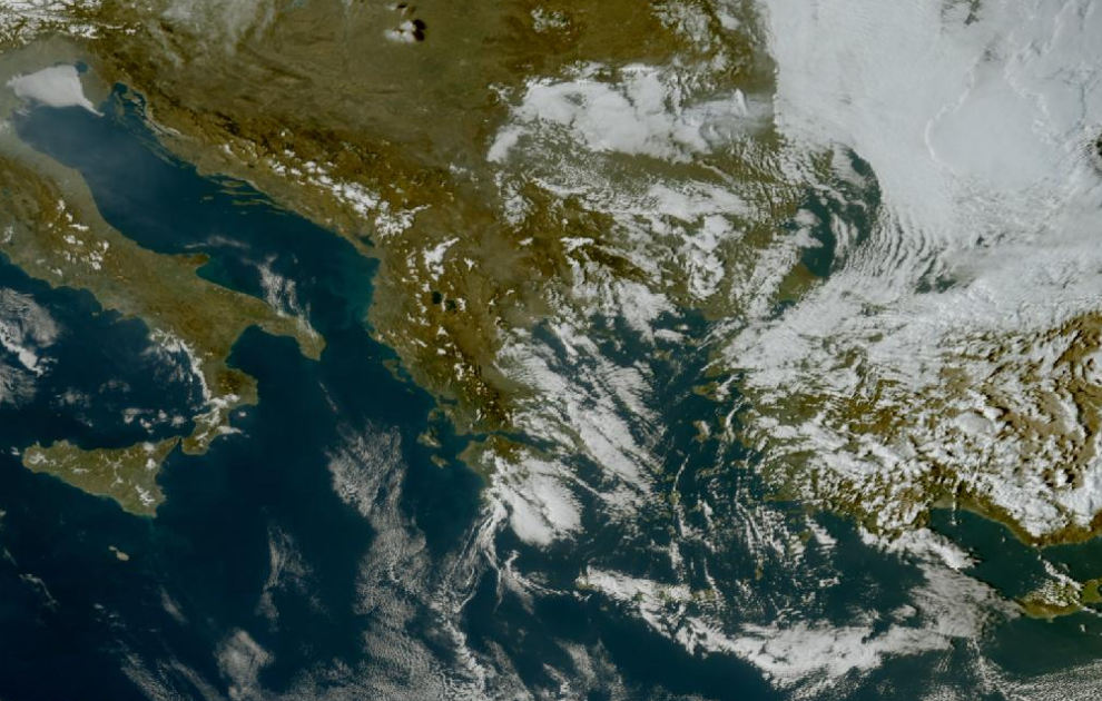 Τελευταία δορυφορική εικόνα νεφοκάλυψης