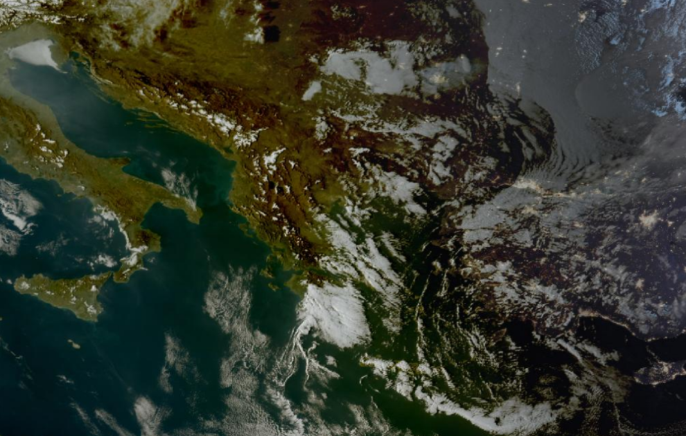 Τελευταία δορυφορική εικόνα νεφοκάλυψης