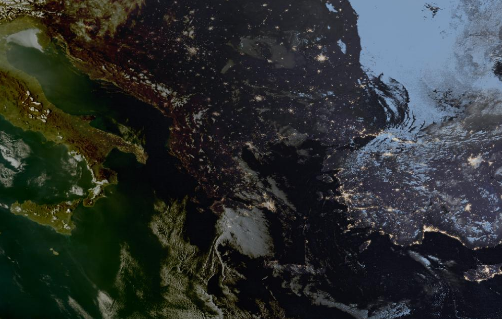 Τελευταία δορυφορική εικόνα νεφοκάλυψης