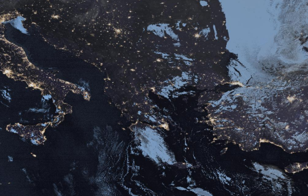 Τελευταία δορυφορική εικόνα νεφοκάλυψης