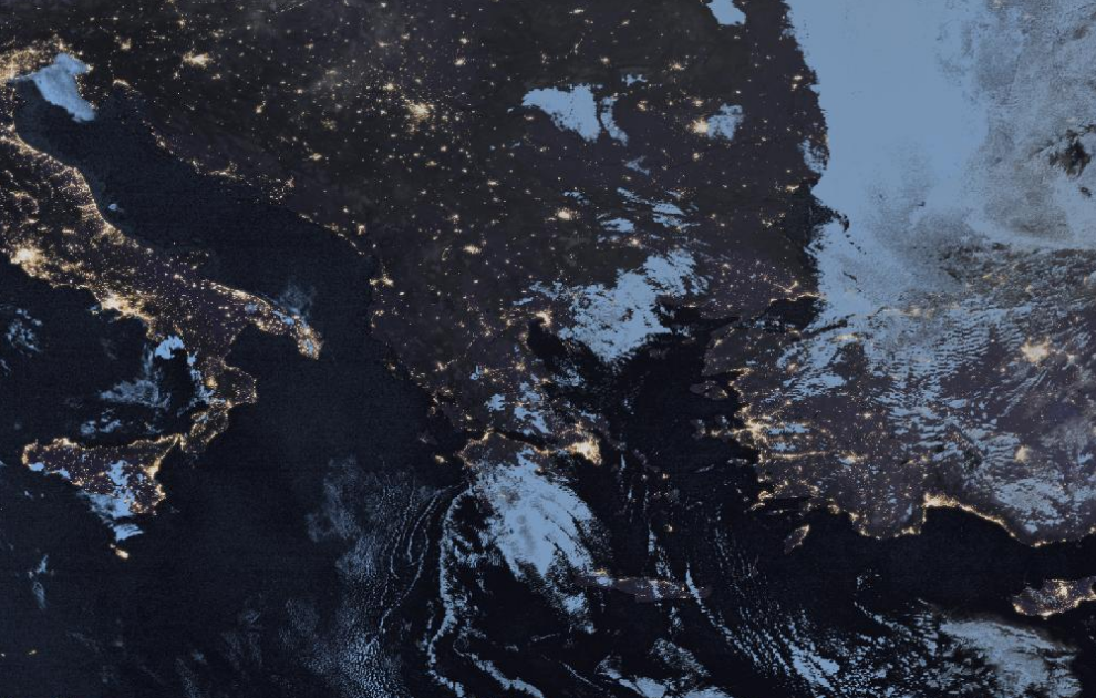 Τελευταία δορυφορική εικόνα νεφοκάλυψης