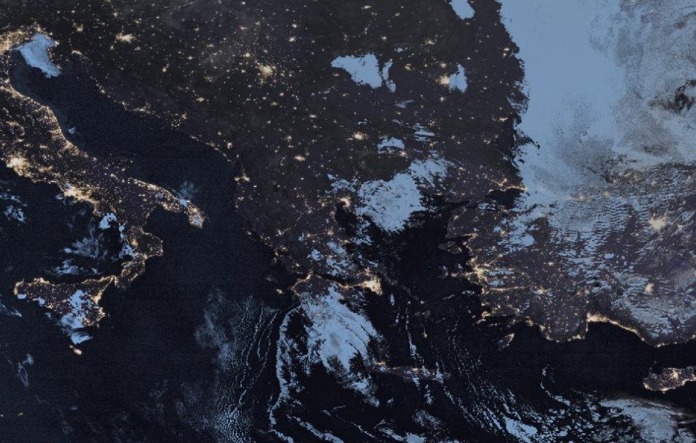 Τελευταία δορυφορική εικόνα νεφοκάλυψης