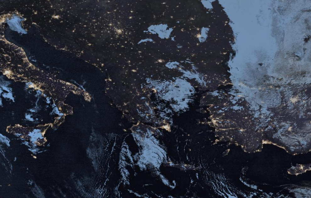 Τελευταία δορυφορική εικόνα νεφοκάλυψης