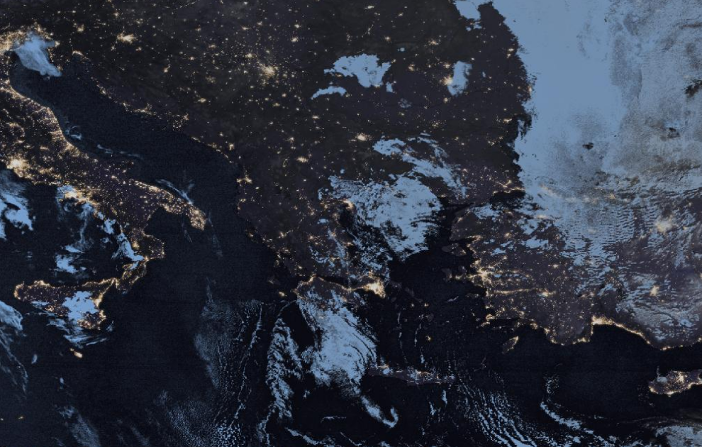 Τελευταία δορυφορική εικόνα νεφοκάλυψης