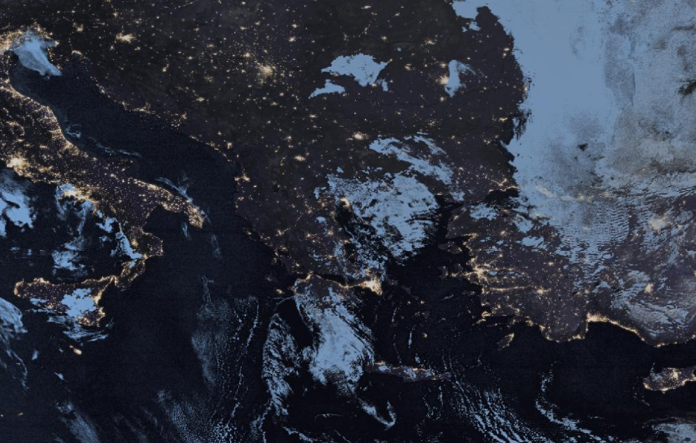 Τελευταία δορυφορική εικόνα νεφοκάλυψης