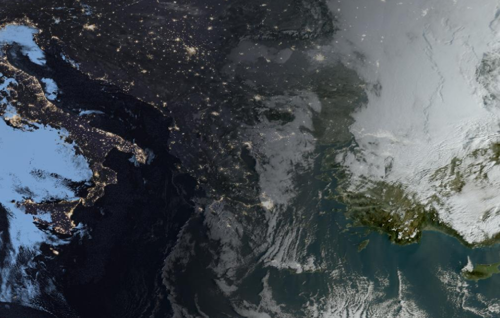 Τελευταία δορυφορική εικόνα νεφοκάλυψης