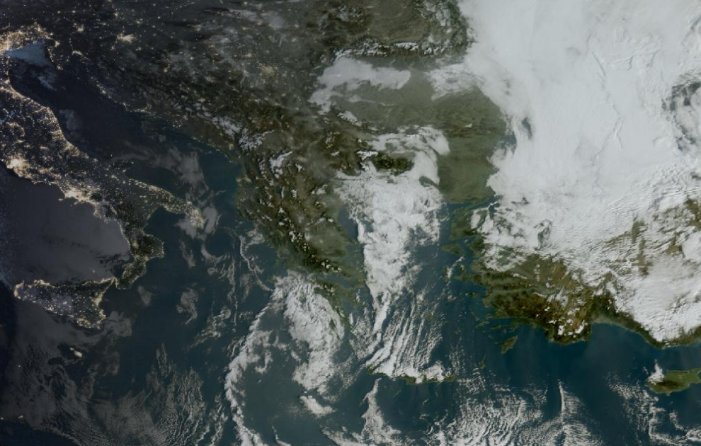 Τελευταία δορυφορική εικόνα νεφοκάλυψης