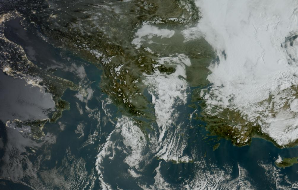 Τελευταία δορυφορική εικόνα νεφοκάλυψης