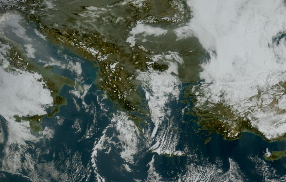 Τελευταία δορυφορική εικόνα νεφοκάλυψης