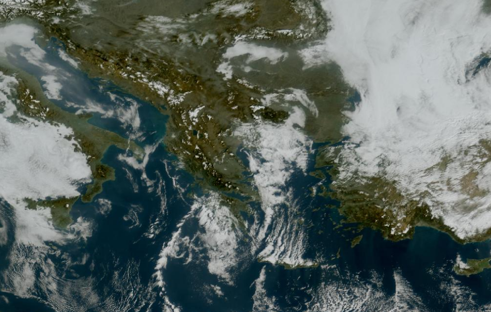 Τελευταία δορυφορική εικόνα νεφοκάλυψης