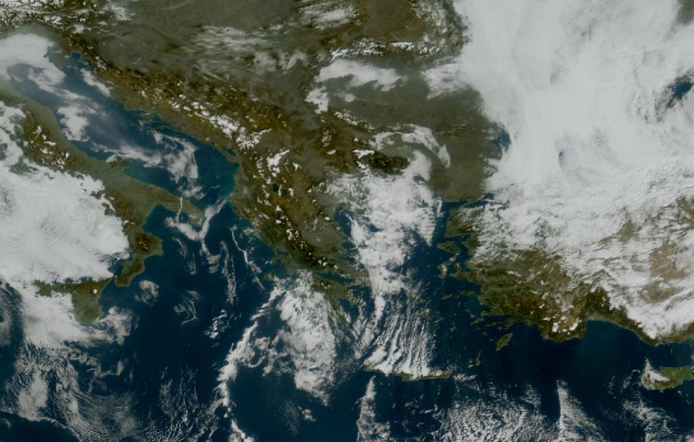 Τελευταία δορυφορική εικόνα νεφοκάλυψης