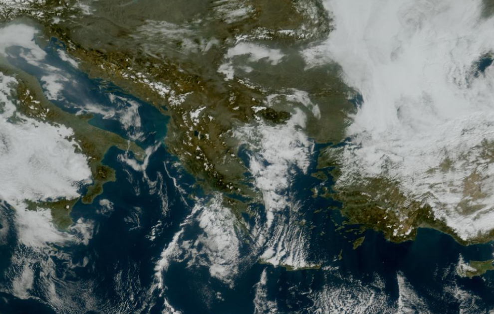 Τελευταία δορυφορική εικόνα νεφοκάλυψης