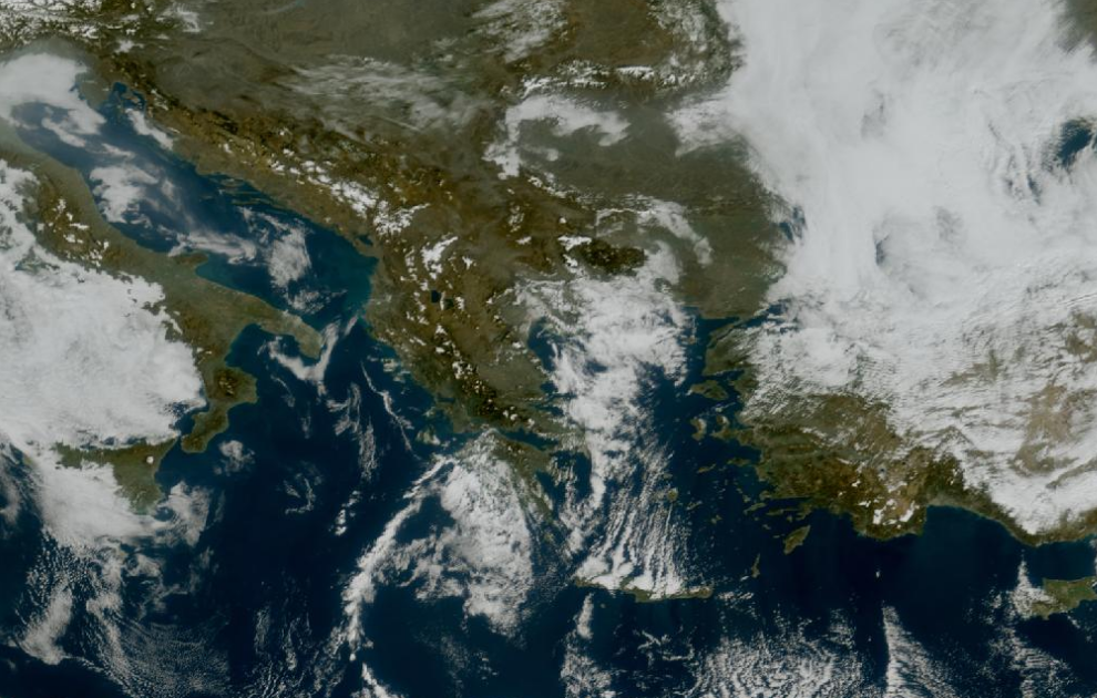 Τελευταία δορυφορική εικόνα νεφοκάλυψης