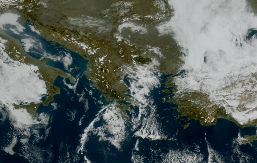 Τελευταία δορυφορική εικόνα νεφοκάλυψης