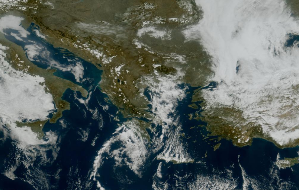 Τελευταία δορυφορική εικόνα νεφοκάλυψης