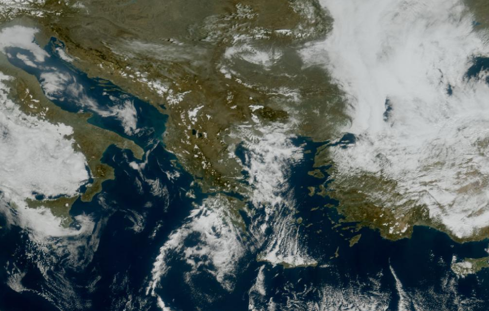 Τελευταία δορυφορική εικόνα νεφοκάλυψης