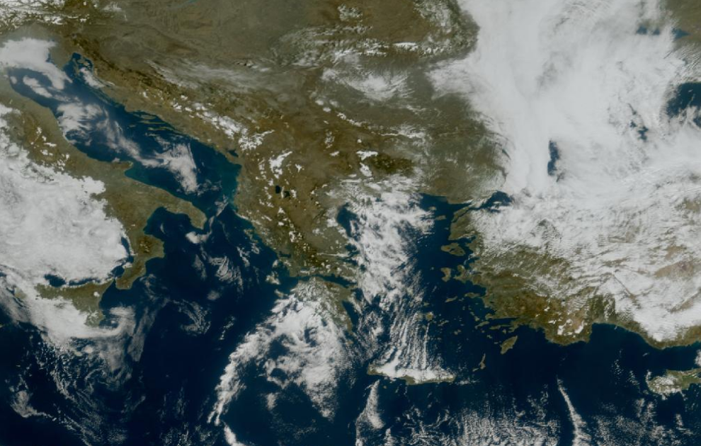 Τελευταία δορυφορική εικόνα νεφοκάλυψης