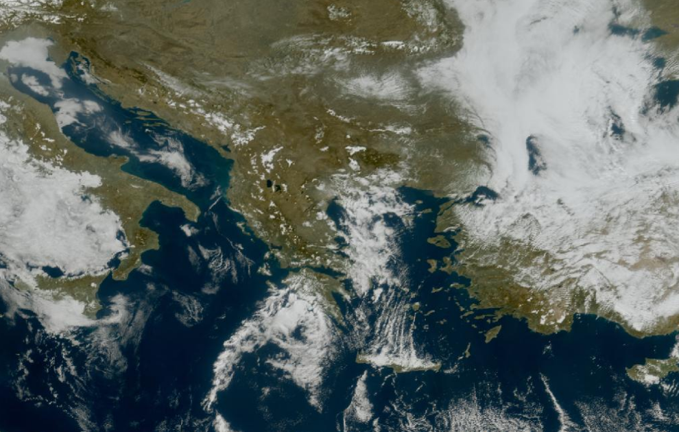 Τελευταία δορυφορική εικόνα νεφοκάλυψης