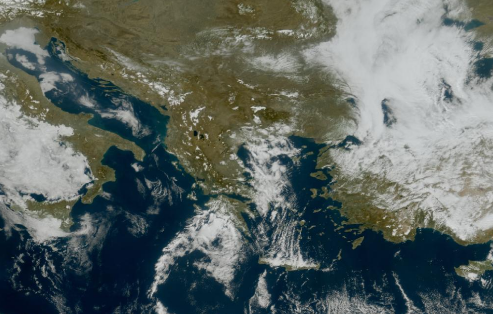 Τελευταία δορυφορική εικόνα νεφοκάλυψης