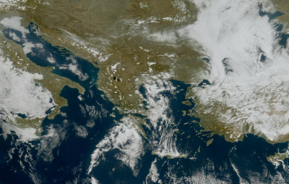 Τελευταία δορυφορική εικόνα νεφοκάλυψης